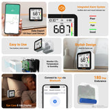 Temtop 3 in 1 CO2 Monitor C10 2nd Indoor Air Quality Monitor For Temperature, Humidity and CO2