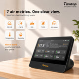 Temtop M100 2nd WiFi Air Quality Monitor – 7" Touch Screen Indoor CO2, PM2.5, PM10, TVOC, Temperature & Humidity Detector, Smart Multi-Room Air Analyzer with LoRa Expansion