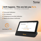 Temtop M100 2nd WiFi Air Quality Monitor – 7" Touch Screen Indoor CO2, PM2.5, PM10, TVOC, Temperature & Humidity Detector, Smart Multi-Room Air Analyzer with LoRa Expansion