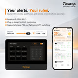 Temtop M100 2nd WiFi Air Quality Monitor – 7" Touch Screen Indoor CO2, PM2.5, PM10, TVOC, Temperature & Humidity Detector, Smart Multi-Room Air Analyzer with LoRa Expansion