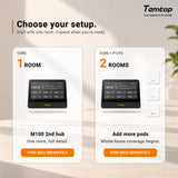Temtop M100 2nd WiFi Air Quality Monitor – 7" Touch Screen Indoor CO2, PM2.5, PM10, TVOC, Temperature & Humidity Detector, Smart Multi-Room Air Analyzer with LoRa Expansion