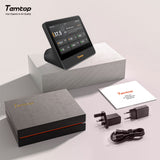 Temtop M100 2nd WiFi Air Quality Monitor – 7" Touch Screen Indoor CO2, PM2.5, PM10, TVOC, Temperature & Humidity Detector, Smart Multi-Room Air Analyzer with LoRa Expansion