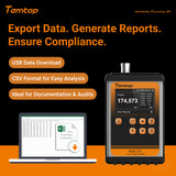 Temtop PMD 371 Portable Dust Monitor Handheld Air Particle Counter Commercial-grade Air Quality Assessments, Data Export