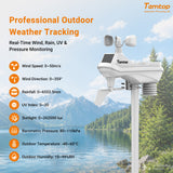 Temtop W100 WiFi Weather Station with Air Quality Monitor, 7" Touchscreen Indoor Outdoor Weather Station, PM2.5/PM10/CO2/TVOC Monitor, Rain Gauge, Wind Speed & Direction, UV, AQI Forecast