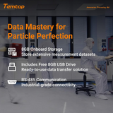 Temtop PMD331 Particle Counter 7 Channels 0.3μm 0.5μm 0.7μm 1μm 2.5μm 5μm 10μm Particle Size
