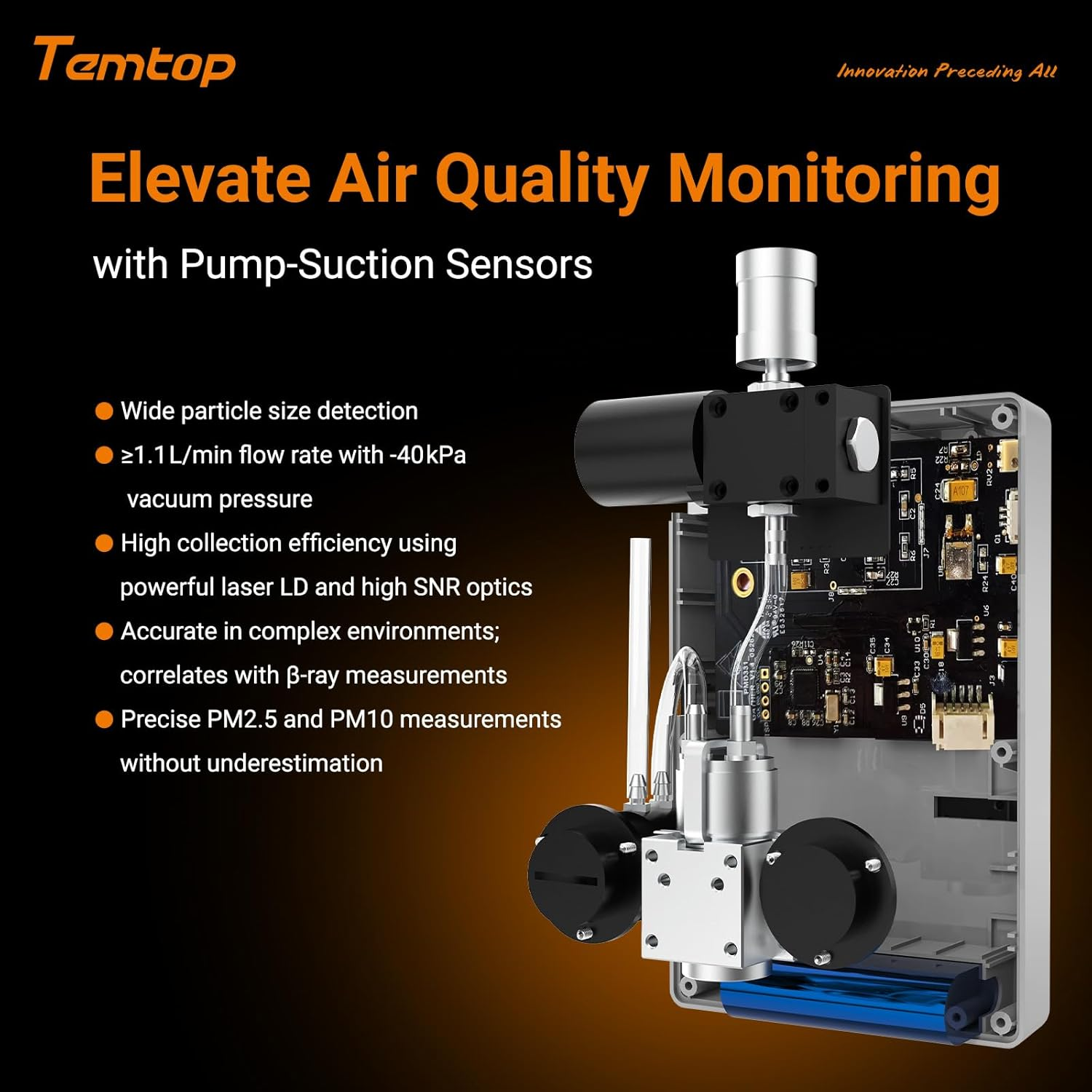 Temtop Aerosol Dust Monitor Handheld PM Sensor PM1.0, PM2.5, PM4.0, PM10,TSP PMD 351