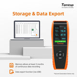 Temtop Air Quality Monitor Professional PM2.5 PM10 Particle Counter, Formaldehyde, Temperature, Humidity, AQI Tester for Indoor/Outdoor Air Pollution Detection w/Data Export, LKC - 1000S 2nd - Temtop
