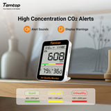 Temtop C1+ CO2 Monitor Indoor Air Quality Monitor for CO2, Temperature and Humidity with App and Data History - Temtop