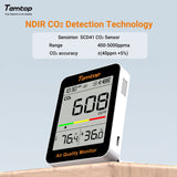 Temtop C1+ CO2 Monitor Indoor Air Quality Monitor for CO2, Temperature and Humidity with App and Data History - Temtop