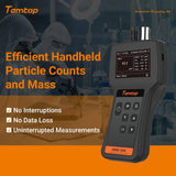 Temtop Handheld Particle Counter Particulate Monitor PM2.5, PM10, TSP, Temp & Humidity Detector, Porfessional Air Particle Counter - Temtop