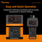 Temtop Handheld Particle Counter Particulate Monitor PM2.5, PM10, TSP, Temp & Humidity Detector, Porfessional Air Particle Counter - Temtop