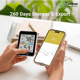 Temtop Indoor Thermometer T1, Bluetooth Room Temperature Monitor Indoor Temperature Humidity Monitor - Temtop