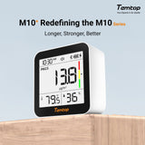 Temtop M10+ Indoor Air Quality Monitor, 6 - in - 1 CO2, PM2.5, VOC Detection, Smart Temperature & Humidity Sensor, with App Connectivity for Home Air Quality Testing & Analysis - Temtop