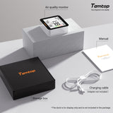 Temtop M10+ Indoor Air Quality Monitor, 6 - in - 1 CO2, PM2.5, VOC Detection, Smart Temperature & Humidity Sensor, with App Connectivity for Home Air Quality Testing & Analysis - Temtop