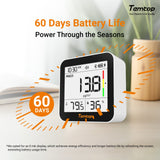 Temtop M10+ Indoor Air Quality Monitor, 6 - in - 1 CO2, PM2.5, VOC Detection, Smart Temperature & Humidity Sensor, with App Connectivity for Home Air Quality Testing & Analysis - Temtop