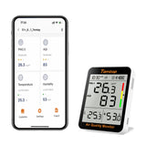 Temtop S1+ 4 - in - 1 PM2.5, AQI Detection, Indoor Air Quality Monitor, with App Connectivity for Home, Temperature & Humidity Sensor - Temtop