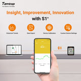 Temtop S1+ 4 - in - 1 PM2.5, AQI Detection, Smart Temperature & Humidity Sensor, Indoor Air Quality Monitor, with App Connectivity for Home Air Quality Testing & Analysis - Temtop