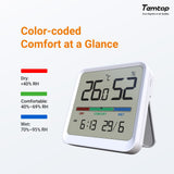 Temtop T1 - SE Indoor Thermometer Hygrometer – Digital Room Temperature and Humidity Monitor with Comfort Indicator, ℃/℉ Switch, for Home, Office, Nursery - Temtop