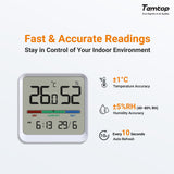 Temtop T1 - SE Indoor Thermometer Hygrometer – Digital Room Temperature and Humidity Monitor with Comfort Indicator, ℃/℉ Switch, for Home, Office, Nursery - Temtop