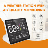 Temtop WiFi P100 Air Quality Monitor PM2.5 AQI Tester Wireless Forecast Station Thermometer and Hygrometer Detecting Colored LCD Display - Temtop