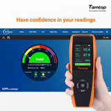 Temtop LKC-1000S+ 2nd Generation AQI PM2.5 Monitor Professional PM10 TVOC HCHO Data Export - Temtop