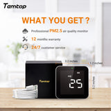 TEMTOP P10 Air Quality Detector Monitor AQI and PM2.5 - Temtop