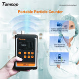 Temtop Particle Counter 7 Channels 0.3μm 0.5μm 0.7μm 1μm 2.5μm 5μm 10μm Particle Size, PMD331 + M100 - Temtop